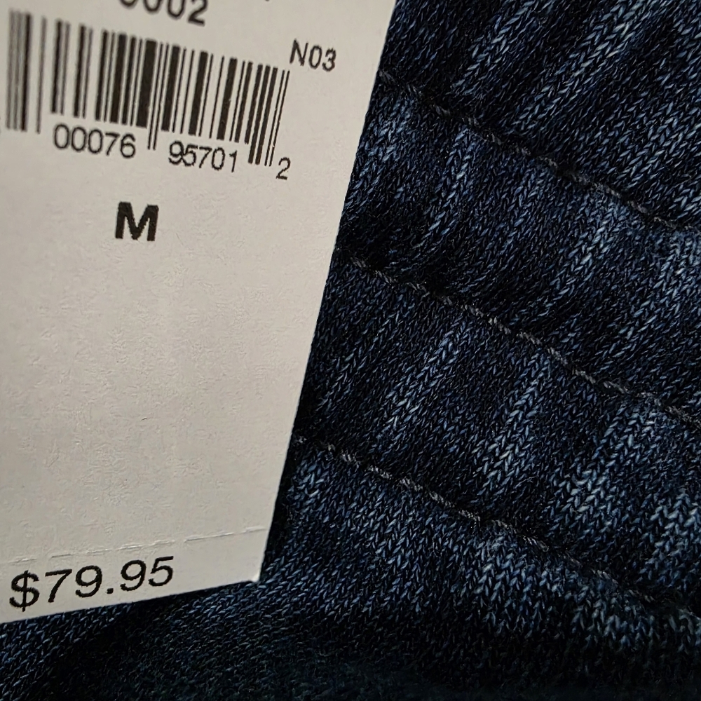 NWT Gap Blue Denim Look‎ Sweatpants Joggers Sz Medium - Picture 6 of 6